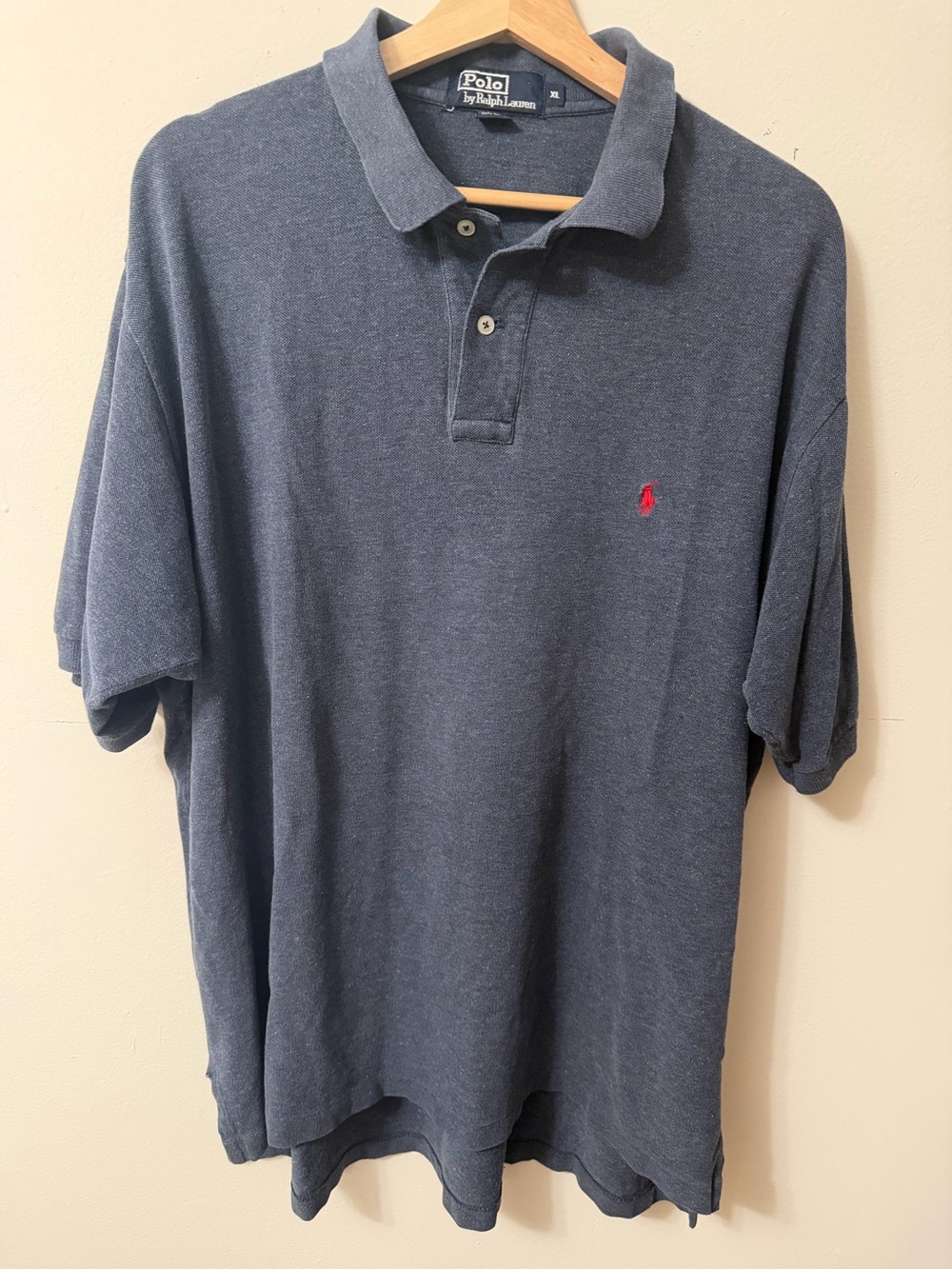 Ralph Lauren Men’s Heather Navy Polo with Red Pony